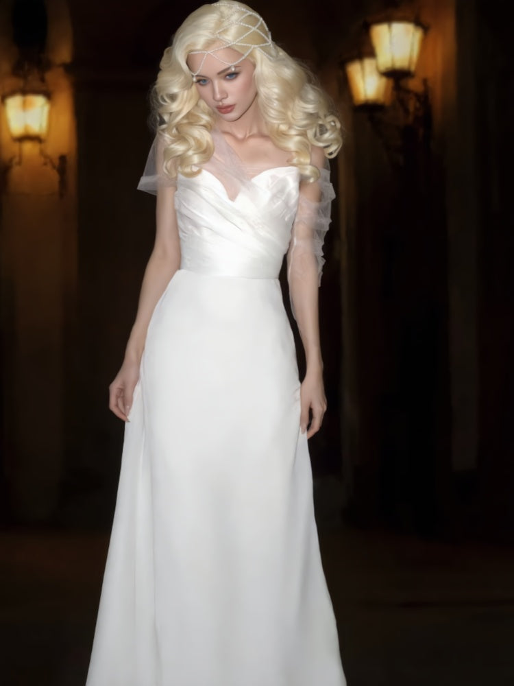 Ethnic-inspired vintage bridal teardrop pearl hair accessories, hand-strung runway-style jewelry, and unique, fashionable mesh hair accessories
