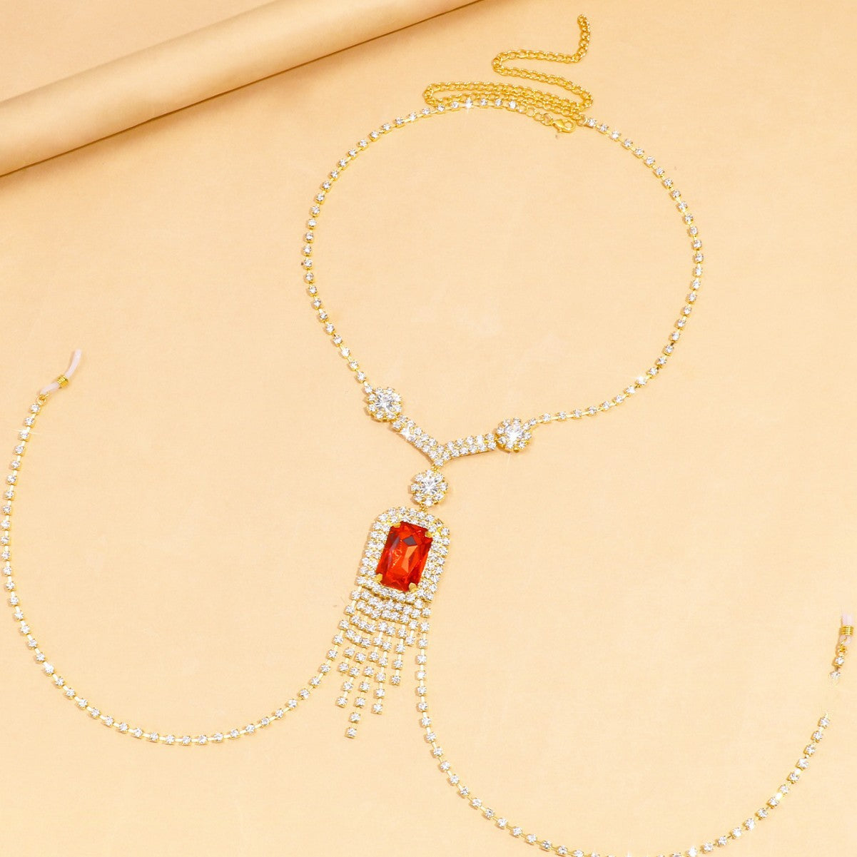 Diamond-Studded Nipple Chain Sensual Women's Nightclub Fashion Trendy Rhinestone Body Chain Pure Desire, Sophisticated Appeal