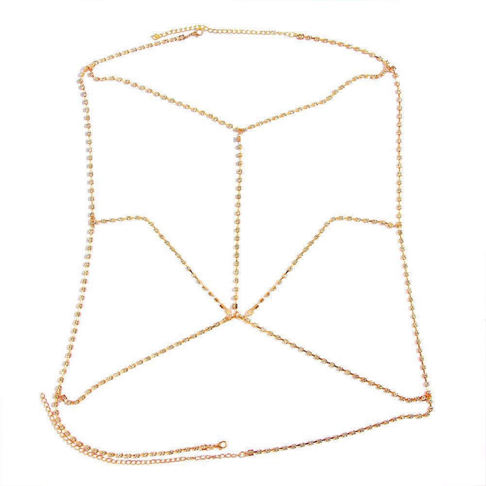 Body chain, collarbone chain, body necklace, sparkling diamond sexy necklace for women