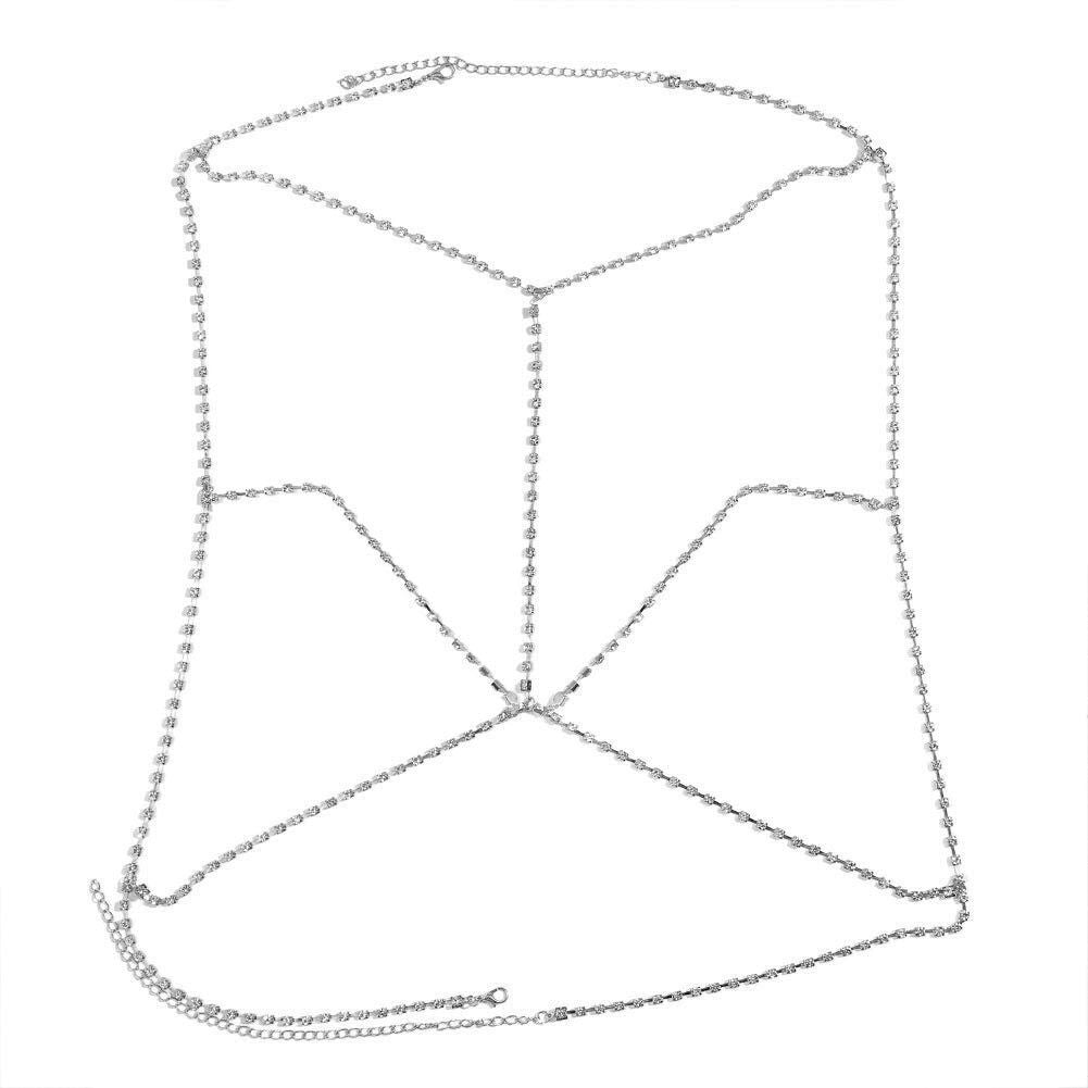 Body chain, collarbone chain, body necklace, sparkling diamond sexy necklace for women