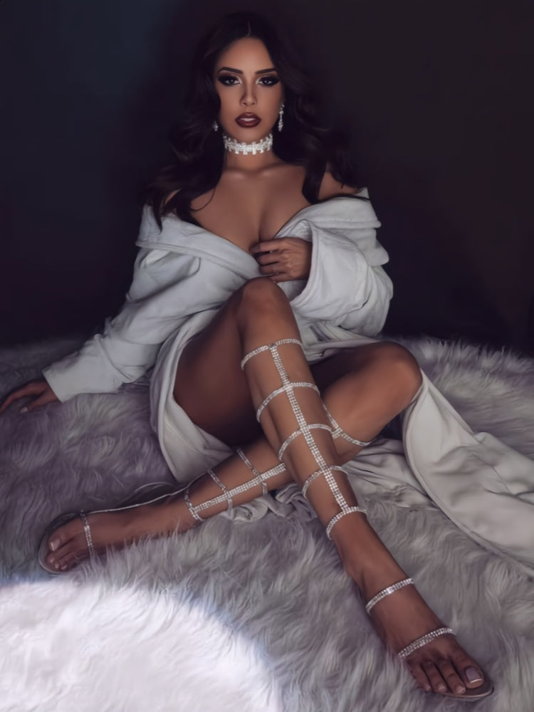 Fashionable Nightclub-Style Unique Rhinestone-Studded Multi-Layer Ankle Chain—Sexy Ankle Accessory